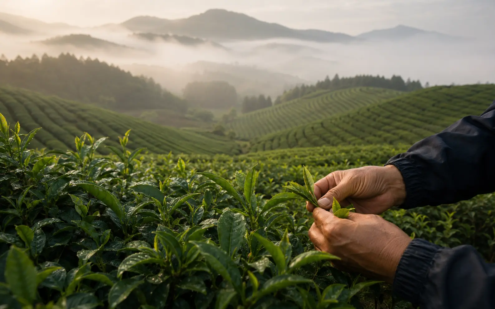 Japanese tea fields